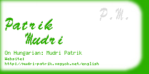 patrik mudri business card